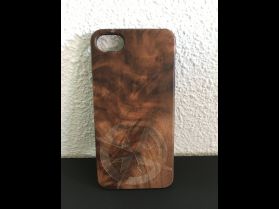 Gegraveerd houten telefoonhoesje iPhone 7/8| Design: Kompas