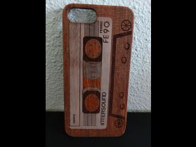 Gegraveerd telefoonhoesje iPhone 7 plus/8 plus | Echt hout | Design: Cassette