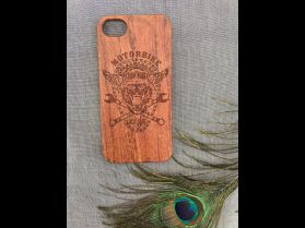 Gegraveerd telefoonhoesje iPhone 7/8| Echt hout | Design: Motor